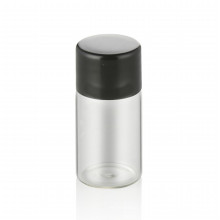 Botella de cristal del aceite del paquete cosmético de la botella de cristal del aceite 5ml transparente con la venta caliente del casquillo de rosca plástico negro